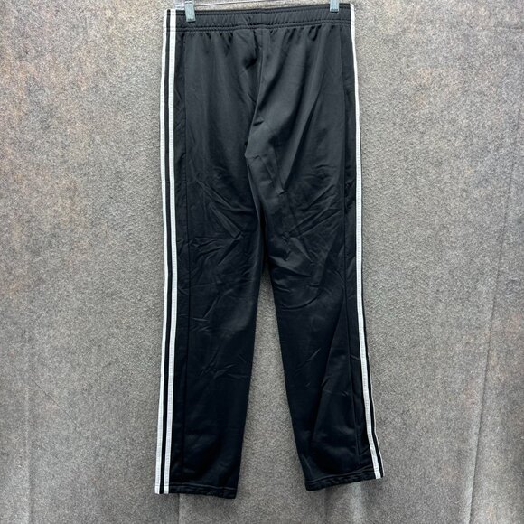 Adidas Track Pants Women Small Black White 3 Stripes Athletic Training Polyester - Picture 6 of 11